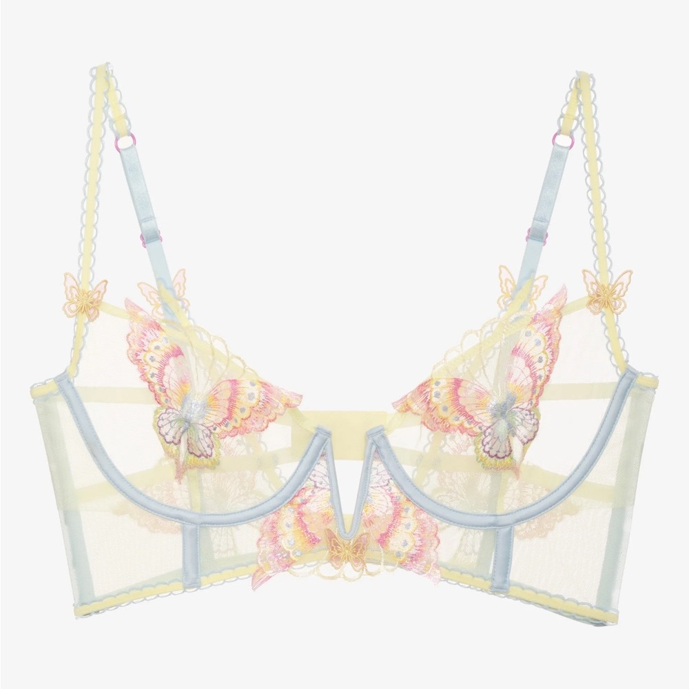 Pastel Papillon Longline Bra NWT